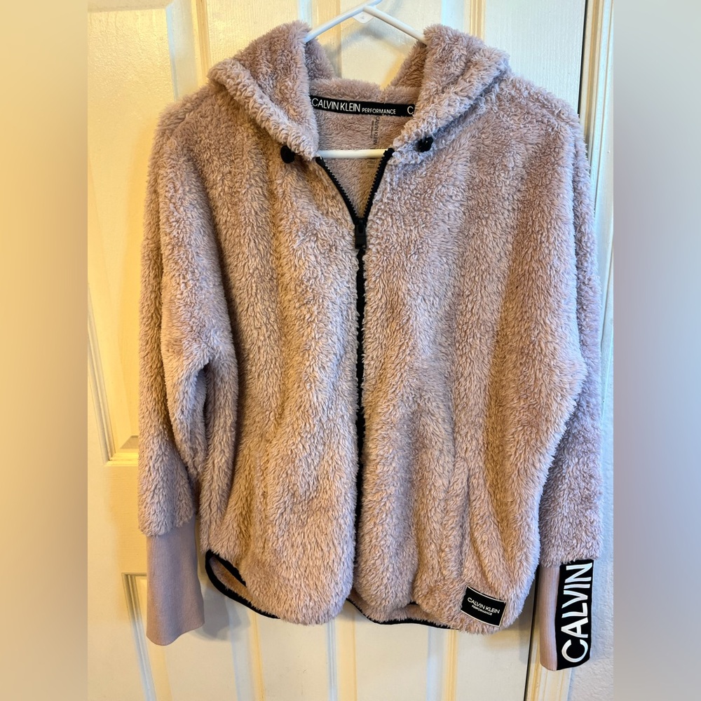 Calvin Klein Performance Plush Jacket in Soft Pink